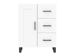 Aparador de madera de ingeniería blanco 69,5x34x90 cm ES38953