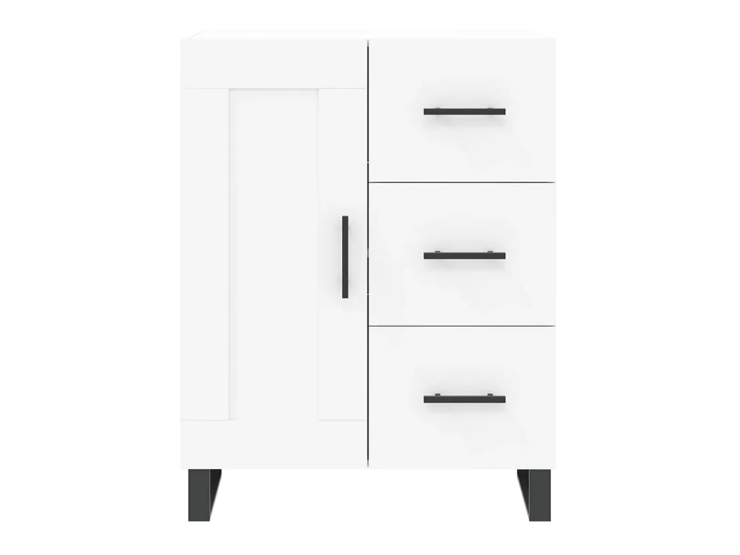 Aparador de madera de ingeniería blanco 69,5x34x90 cm ES38953