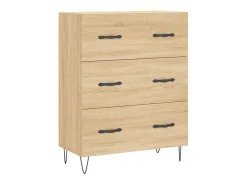 Aparador de madera de ingeniería roble Sonoma 69,5x34x90 cm ES12362