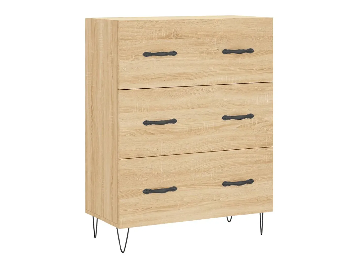 Aparador de madera de ingeniería roble Sonoma 69,5x34x90 cm ES12362