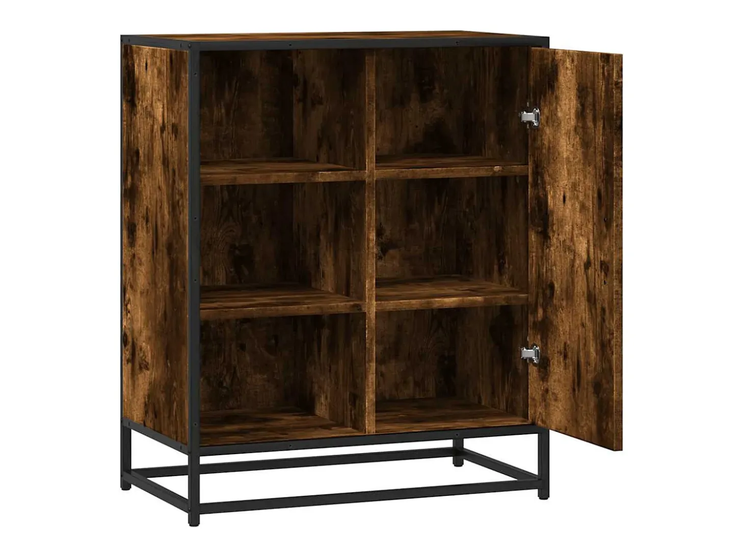 Aparador de madera de ingeniería roble ahumado 62x35x76 cm
