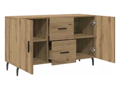 Aparador de madera de ingeniería roble artisian 100x36x60 cm