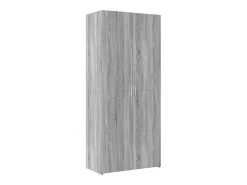 Aparador de madera de ingeniería gris Sonoma 80x42,5x185 cm