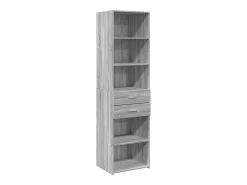 Aparador de madera de ingeniería gris Sonoma 50x42,5x185 cm