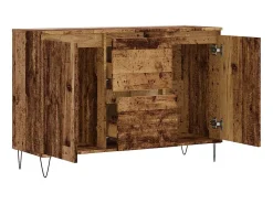 Aparador de madera de ingeniería envejecida 101,5x35x70 cm