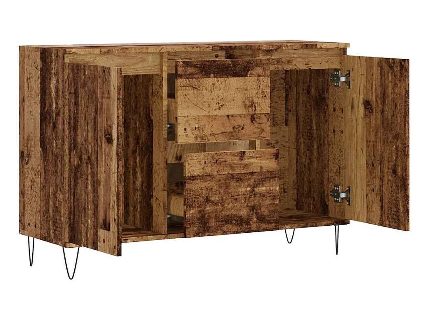 Aparador de madera de ingeniería envejecida 101,5x35x70 cm