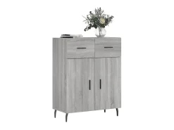 Aparador de madera de ingeniería gris Sonoma 69,5x34x90 cm ES55604