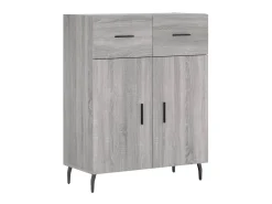 Aparador de madera de ingeniería gris Sonoma 69,5x34x90 cm ES55604