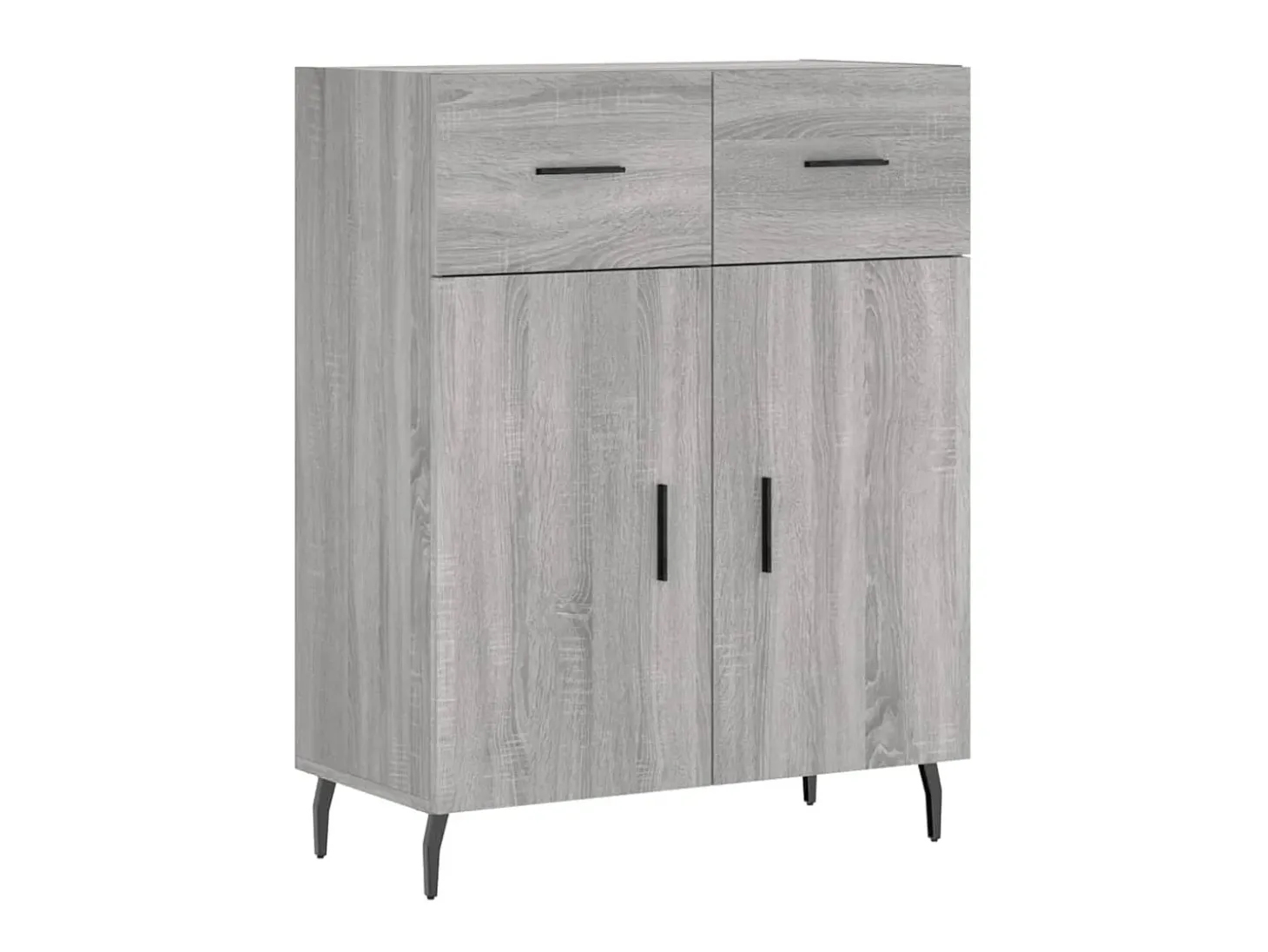 Aparador de madera de ingeniería gris Sonoma 69,5x34x90 cm ES55604