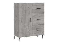 Aparador de madera de ingeniería gris Sonoma 69,5x34x90 cm ES40857