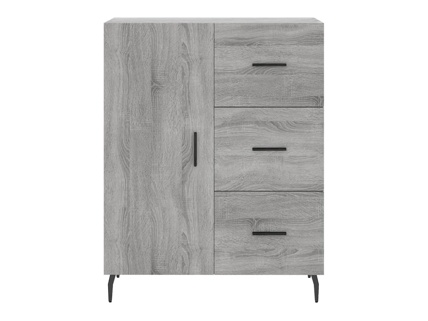 Aparador de madera de ingeniería gris Sonoma 69,5x34x90 cm ES40857