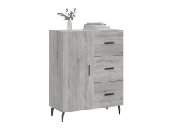 Aparador de madera de ingeniería gris Sonoma 69,5x34x90 cm ES40857