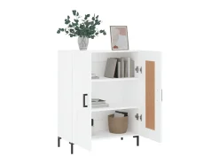 Aparador de madera de ingeniería blanco 69,5x34x90 cm ES51623