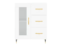 Aparador de madera de ingeniería blanco 69,5x34x90 cm ES23288