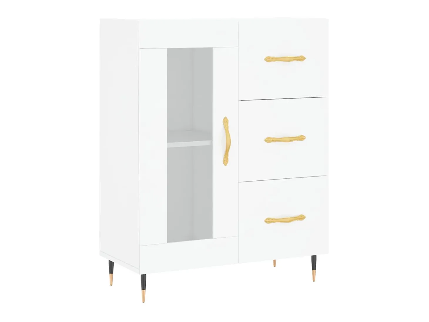 Aparador de madera de ingeniería blanco 69,5x34x90 cm ES23288