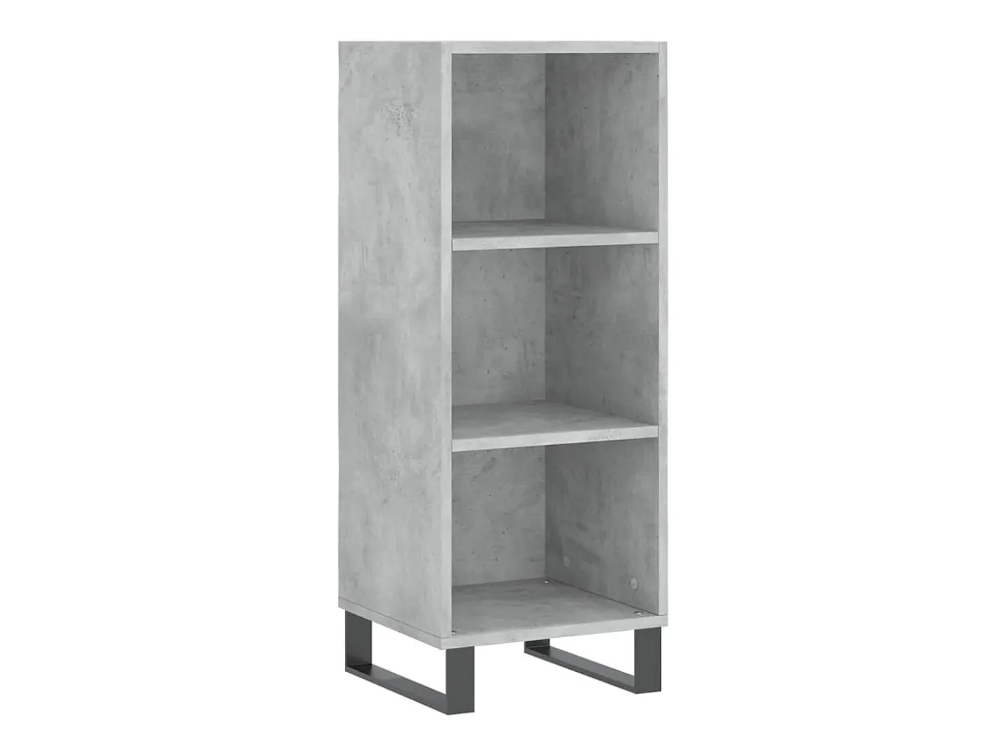 Aparador de madera de ingeniería gris hormigón 34,5x32,5x90 cm