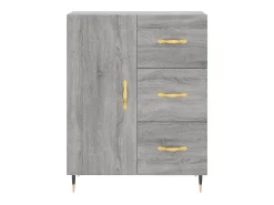 Aparador de madera de ingeniería gris Sonoma 69,5x34x90 cm ES42489