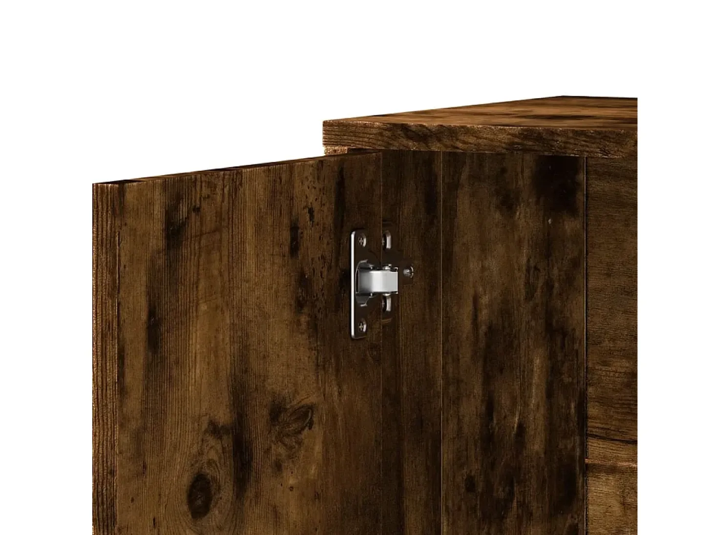 Aparador de madera de ingeniería 2 uds roble ahumado 60x31x70cm