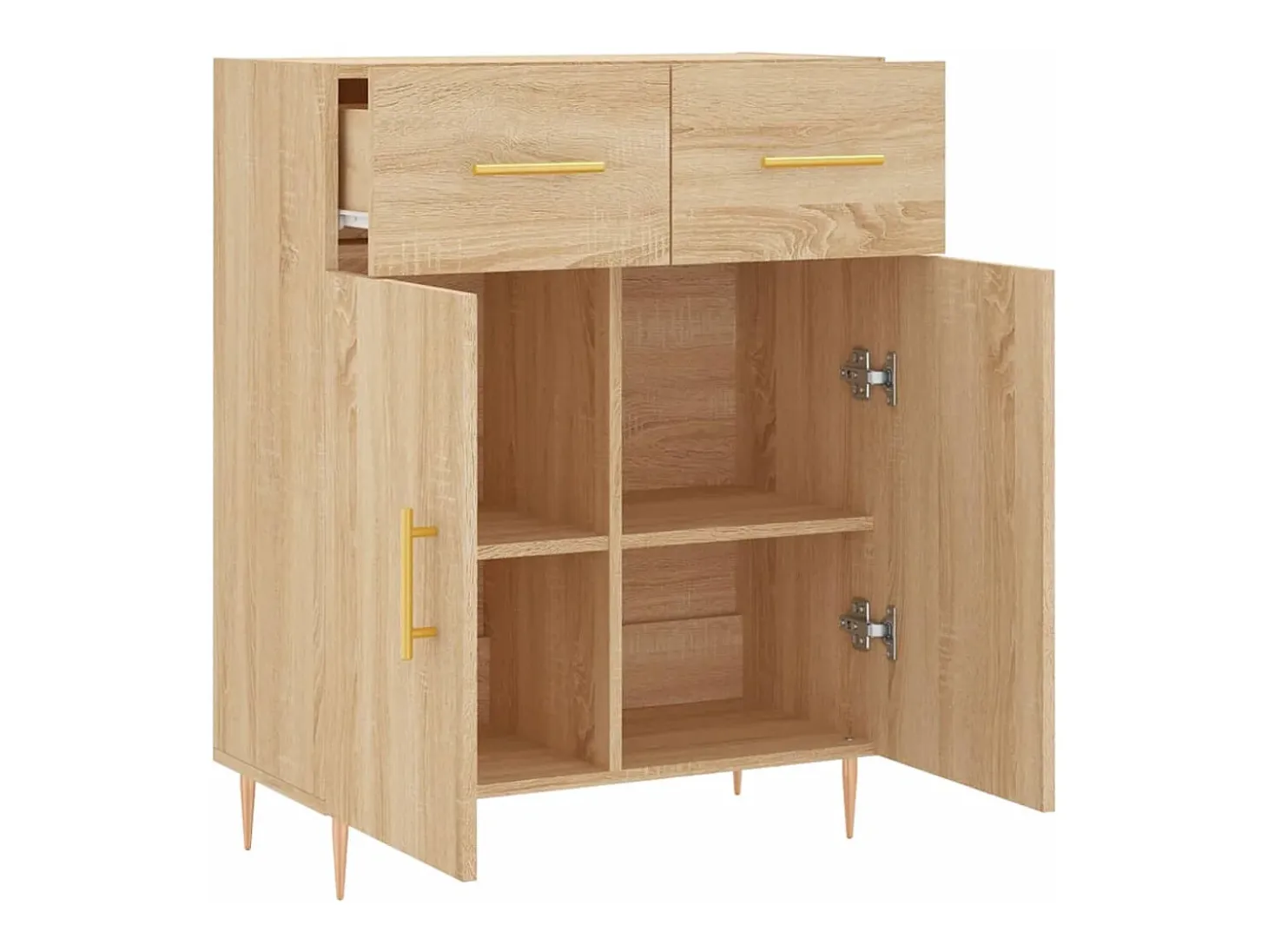 Aparador de madera de ingeniería roble Sonoma 69,5x34x90 cm