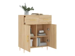 Aparador de madera de ingeniería roble Sonoma 69,5x34x90 cm