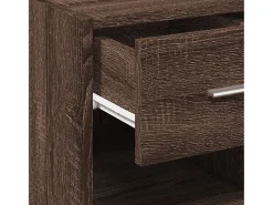 Aparador de madera de ingeniería marrón roble 30x42,5x93 cm