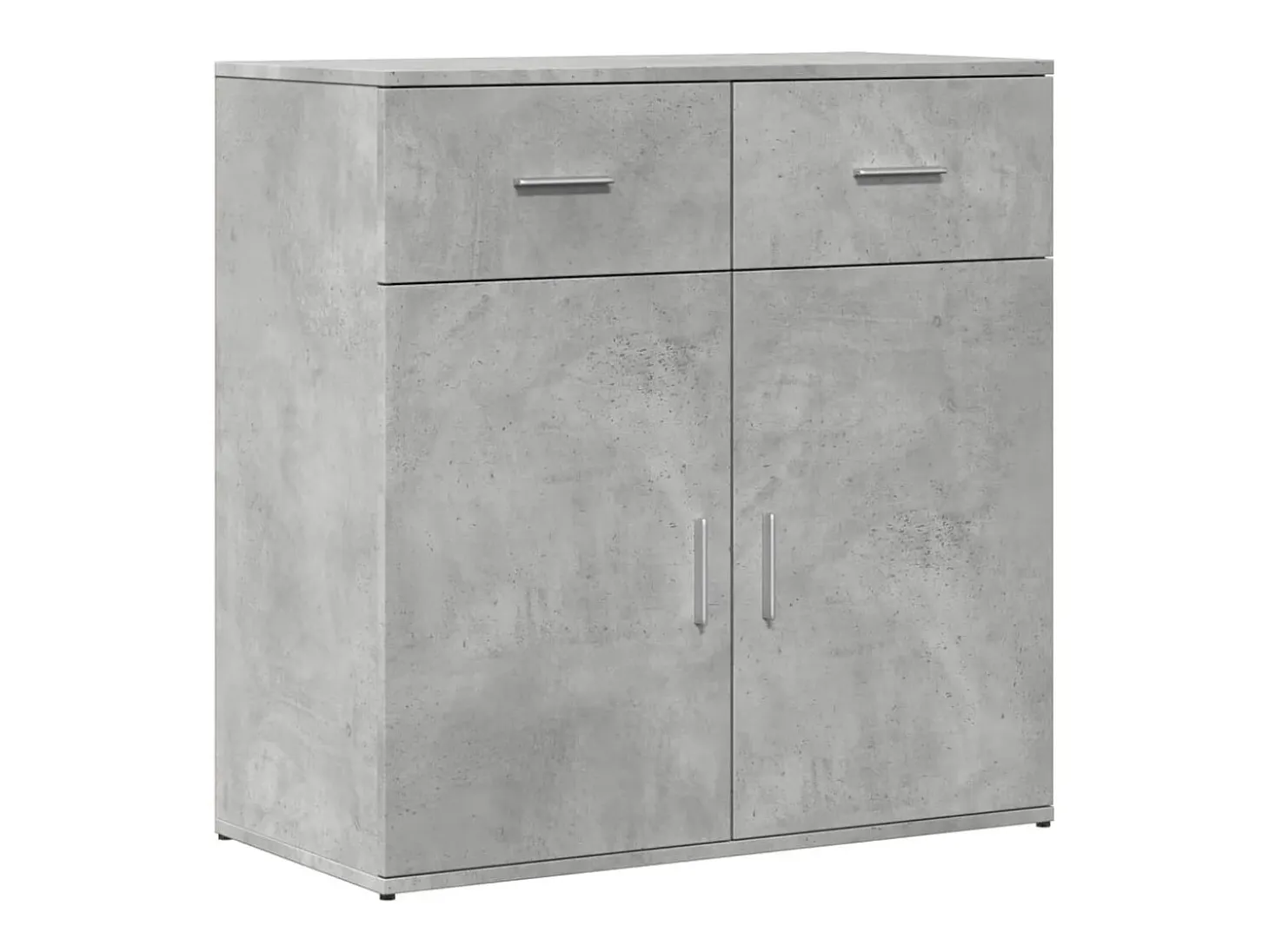 Aparador de madera de ingeniería gris hormigón 79x38x80 cm