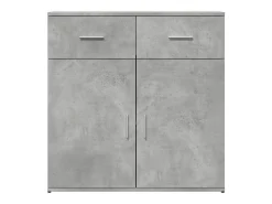 Aparador de madera de ingeniería gris hormigón 79x38x80 cm