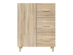 Aparador de madera de ingeniería roble Sonoma 69,5x34x90 cm ES443346