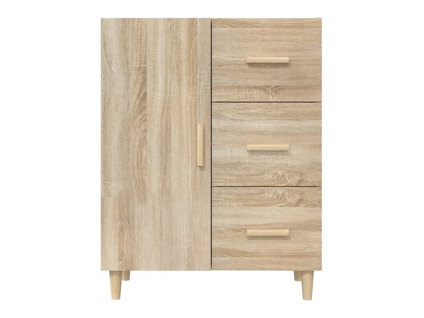 Aparador de madera de ingeniería roble Sonoma 69,5x34x90 cm ES443346