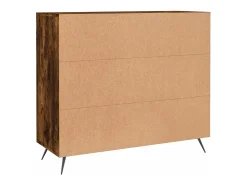 Aparador de madera de ingeniería roble ahumado 90x34x80 cm