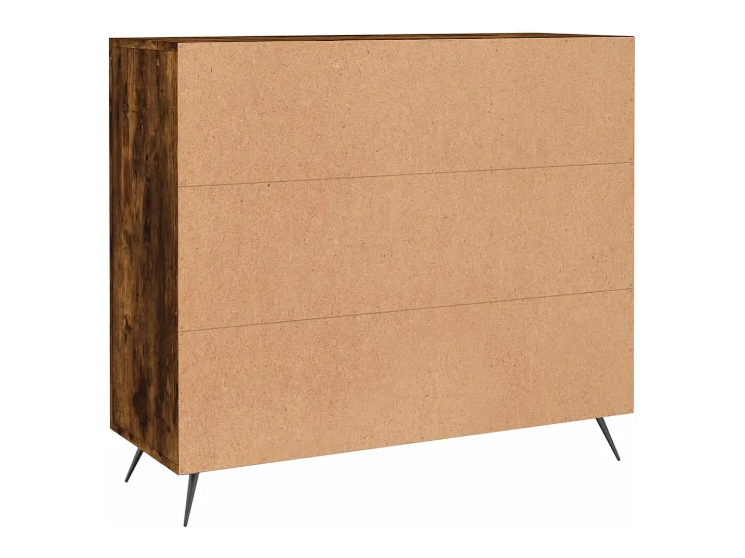 Aparador de madera de ingeniería roble ahumado 90x34x80 cm