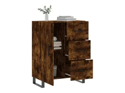 Aparador de madera de ingeniería roble ahumado 69,5x34x90 cm