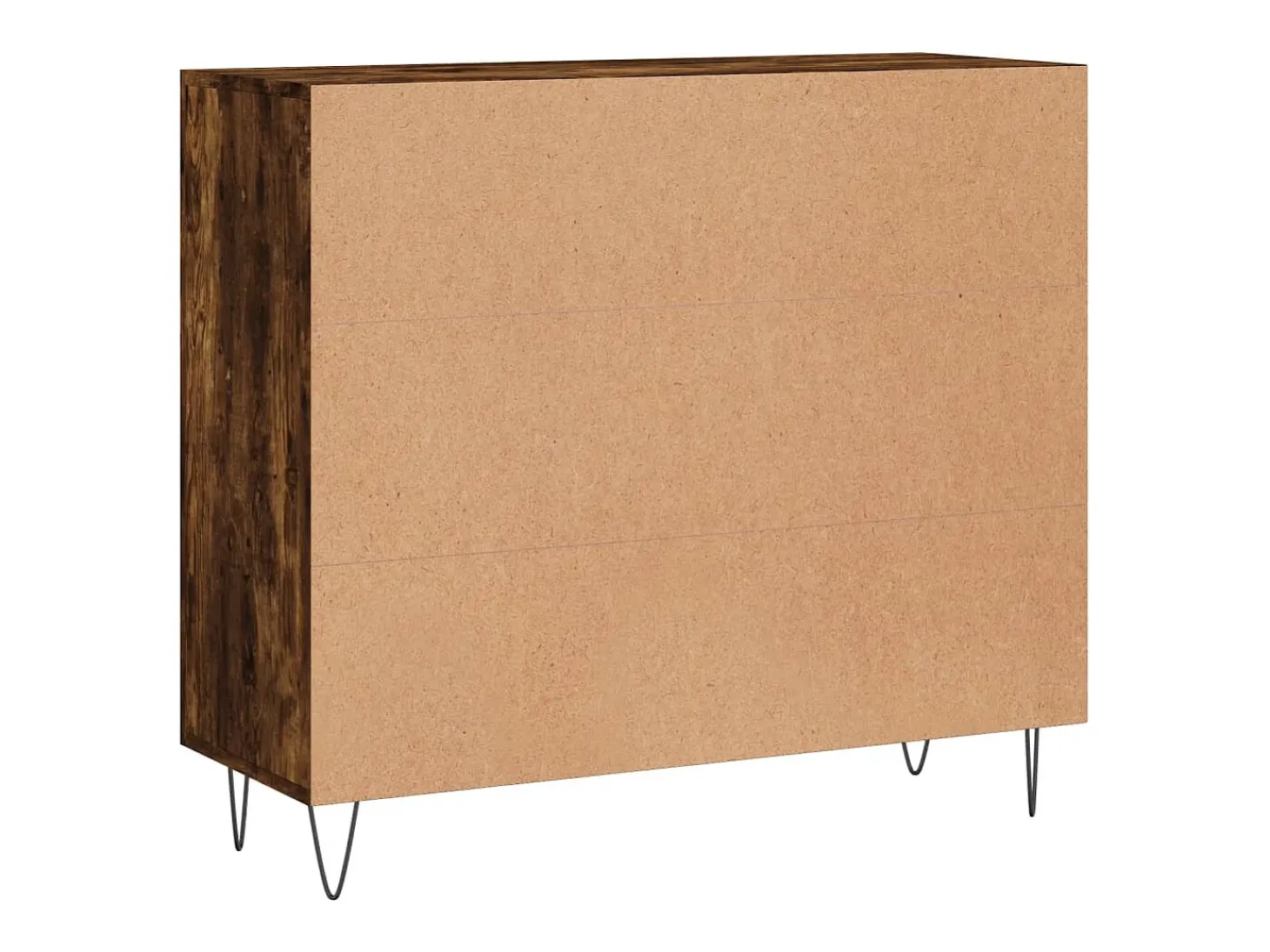 Aparador de madera de ingeniería roble ahumado 90x34x80 cm