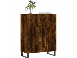Aparador de madera de ingeniería roble ahumado 69,5x34x90 cm ES59538