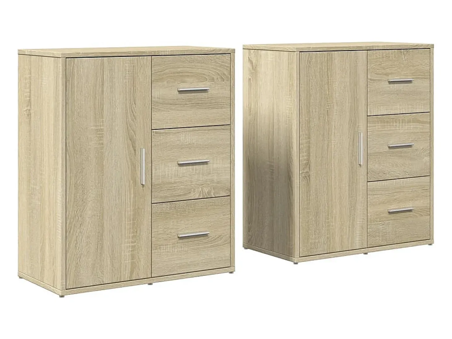Aparador de madera de ingeniería 2 uds roble Sonoma 60x31x70 cm ES877922