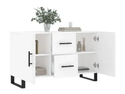 Aparador de madera de ingeniería blanco 100x36x60 cm ES37793