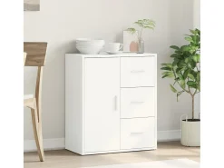 Aparador de madera de ingeniería blanco 60x31x70 cm ES891290