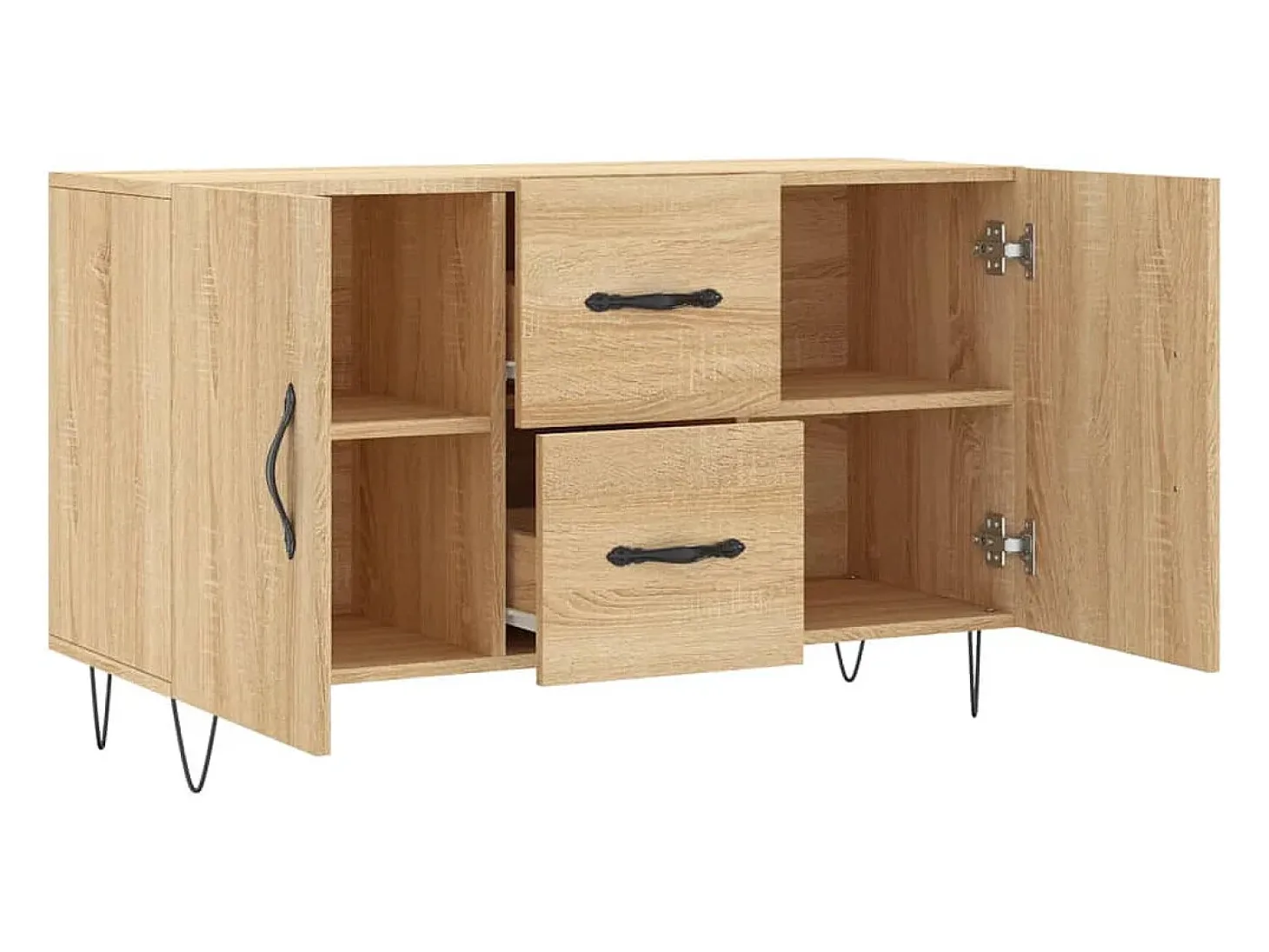 Aparador de madera de ingeniería roble Sonoma 100x36x60 cm