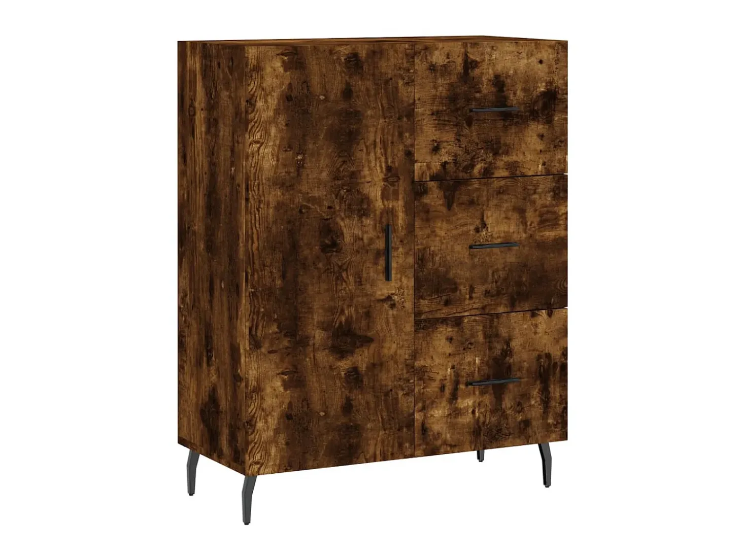 Aparador de madera de ingeniería roble ahumado 69,5x34x90 cm ES49395