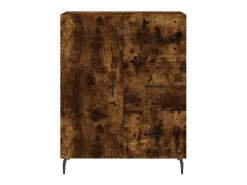 Aparador de madera de ingeniería roble ahumado 69,5x34x90 cm ES49395