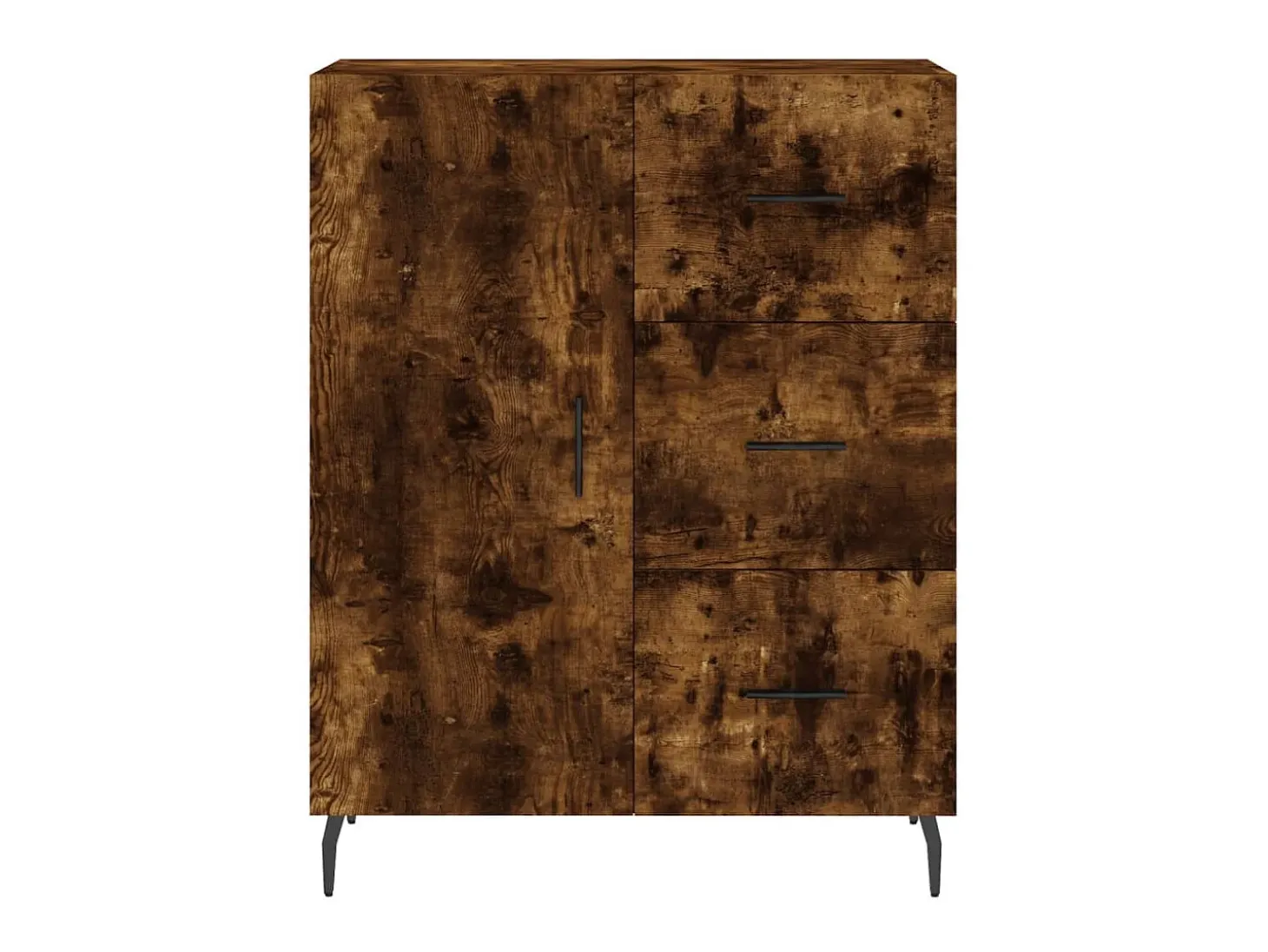 Aparador de madera de ingeniería roble ahumado 69,5x34x90 cm ES49395