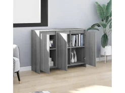 Aparador de madera de ingeniería gris Sonoma 102x33x75 cm ES32703
