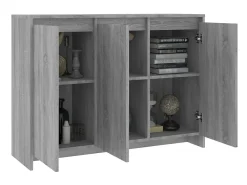Aparador de madera de ingeniería gris Sonoma 102x33x75 cm ES32703