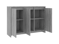 Aparador de madera de ingeniería gris Sonoma 102x33x75 cm ES32703