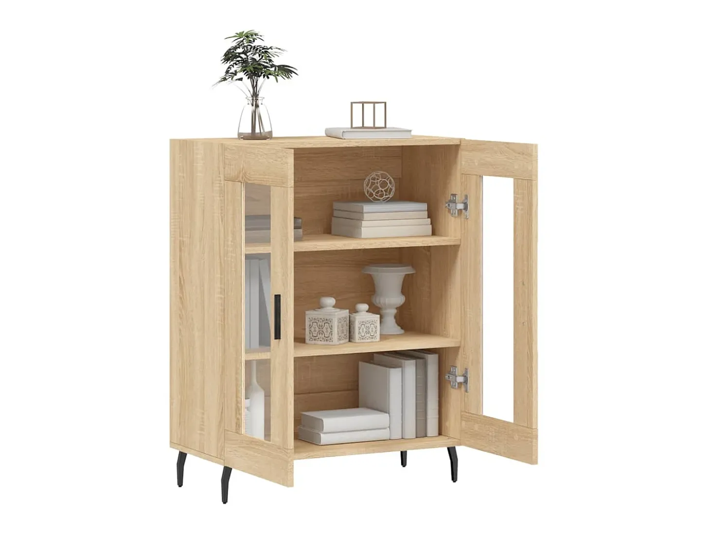 Aparador de madera de ingeniería roble Sonoma 69,5x34x90 cm ES27174