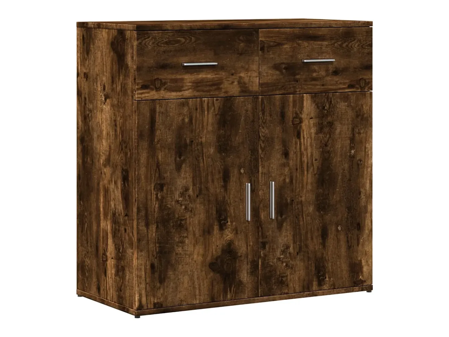 Aparador de madera de ingeniería roble ahumado 79x38x80 cm ES452955