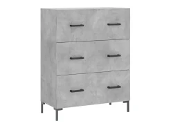 Aparador de madera de ingeniería gris hormigón 69,5x34x90 cm ES23285