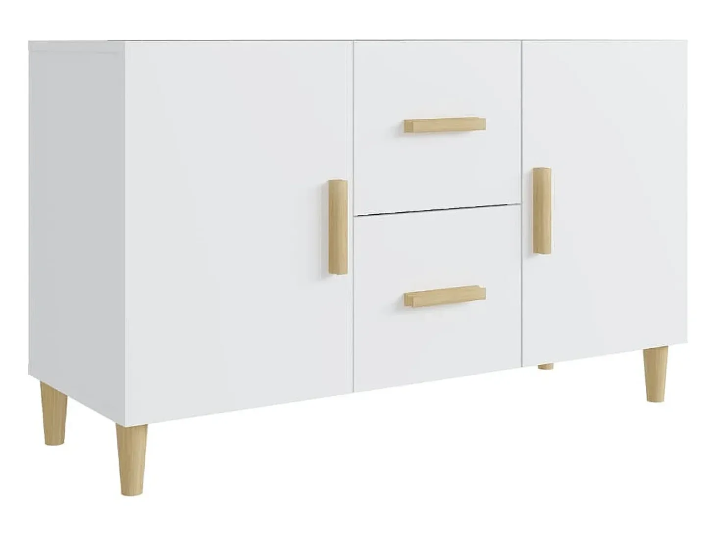 Aparador de madera de ingeniería blanco 100x36x60 cm ES19095