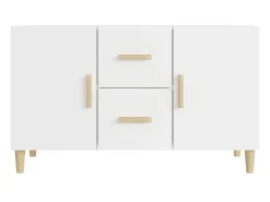 Aparador de madera de ingeniería blanco 100x36x60 cm ES19095