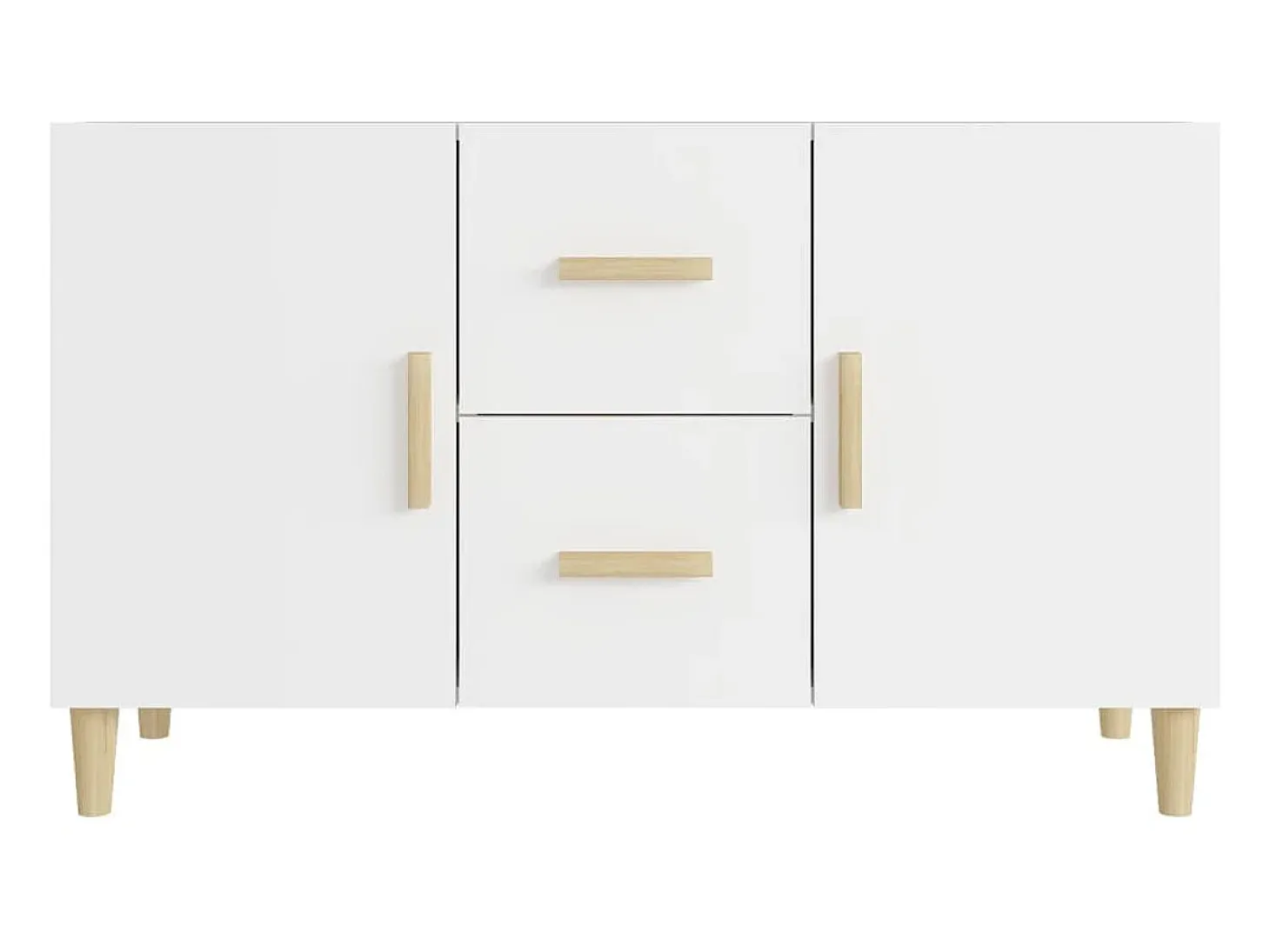 Aparador de madera de ingeniería blanco 100x36x60 cm ES19095
